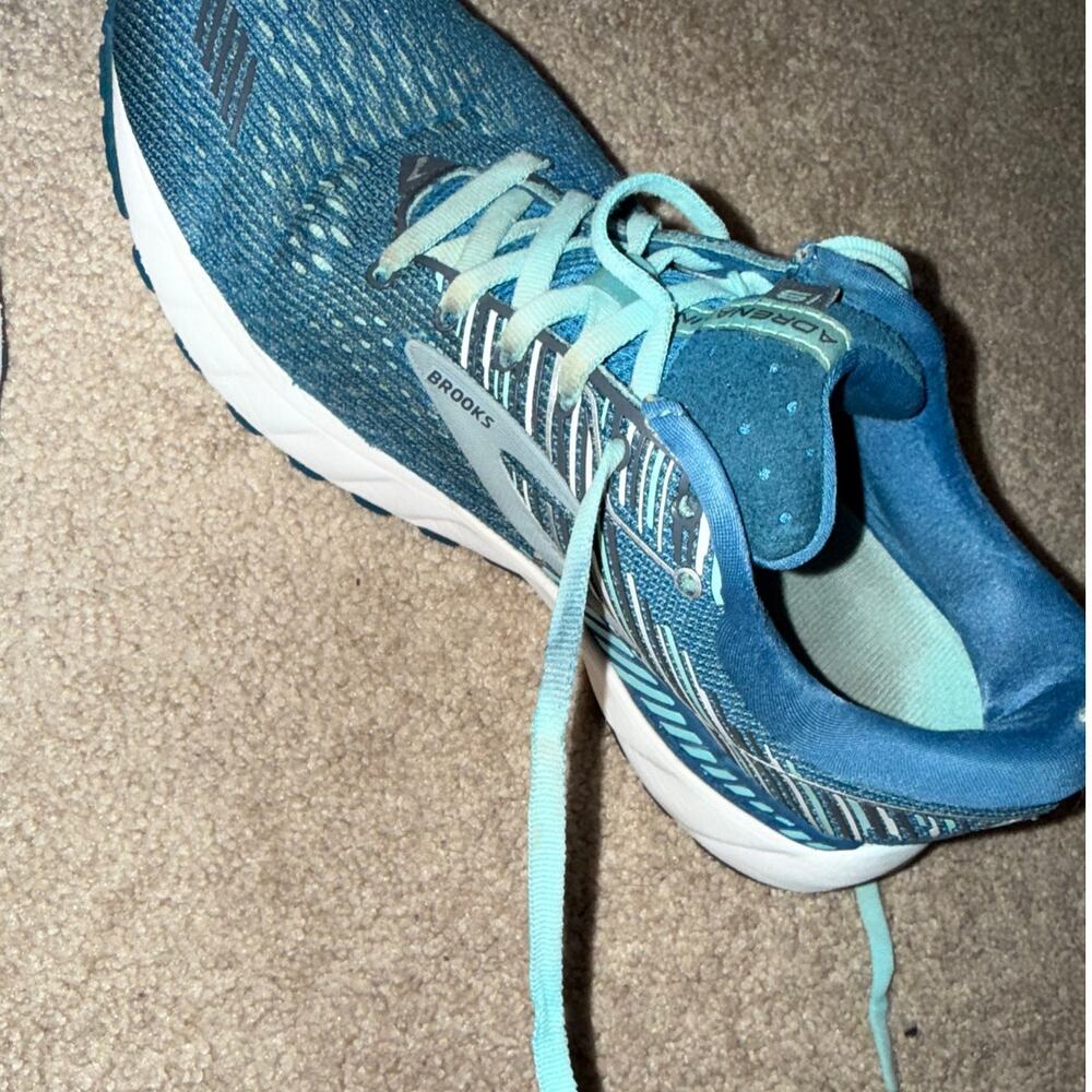 Brooks Women's Adrenaline GTS 19 Running Sneaker Blue/Aqua size 9 - Picture 3 of 9